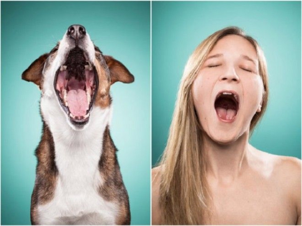 Мария и ее пес Джокко уже устали позировать перед фотокамерой. Мария и ее пес Джокко уже устали позировать перед фотокамерой