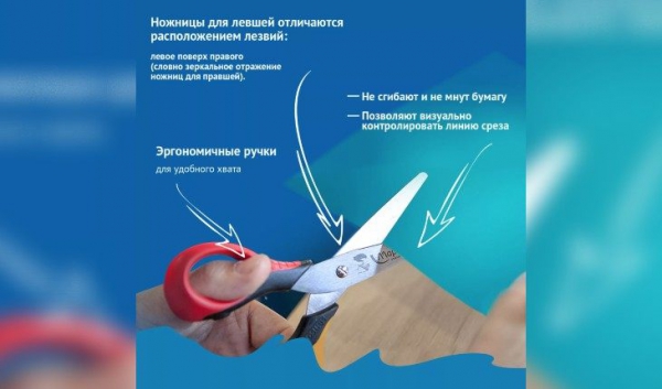 Ножницы для левшей удобны и просты в обращении