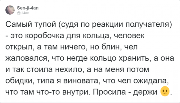 твит про дурацкий подарок твит про дурацкий подарок