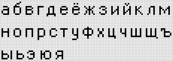 русские буквы